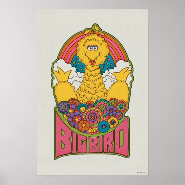 Poster Pássaro Grande | Psicodélico (Frente)