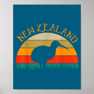 Poster Passaro kiwi nz viagem neozelandês nova zelândia