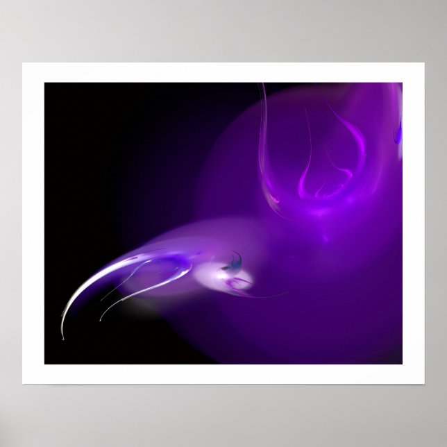 PÔSTER PÁSSARO LEVE EM ROXO (Frente)