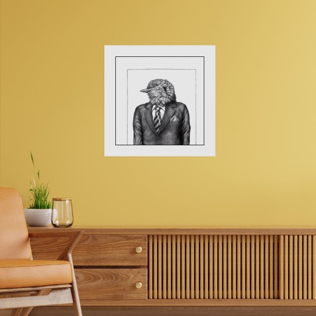 Poster Pássaro morto em neves (Neve) (Sala de Estar 2)