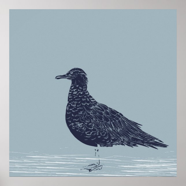 Poster Pássaro na Água (Frente)