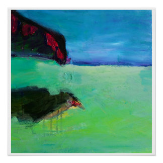 Pôster Pássaro na praia poster brilhante 20x20