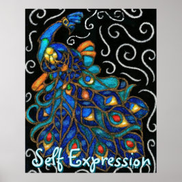 Poster Pássaro Pêssego Pêssego Quimico Personalizado