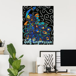Poster Pássaro Pêssego Pêssego Quimico Personalizado