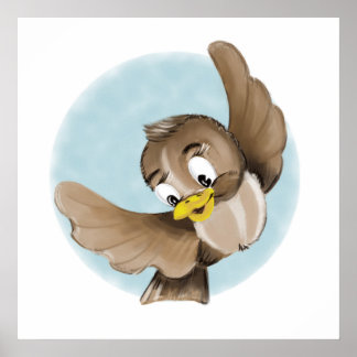 Poster Pássaro sorridente