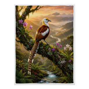 Pôster Pássaro Tropical Exótico Floresta Tropical Naturez