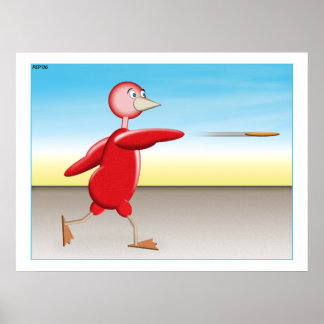 Pôster Pássaro Vermelho
