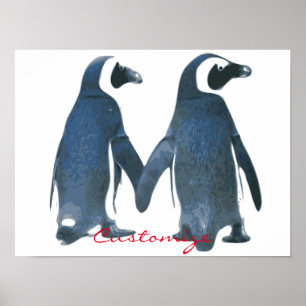 Poster Pássaros do Amor Casal Pinguim Thunder_Cove