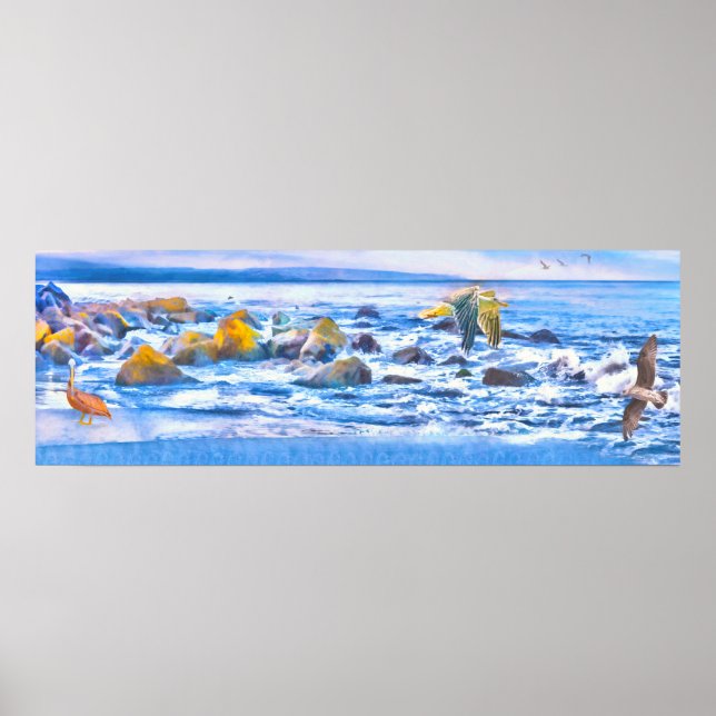 Poster Pássaros do Mar Planalto (Frente)