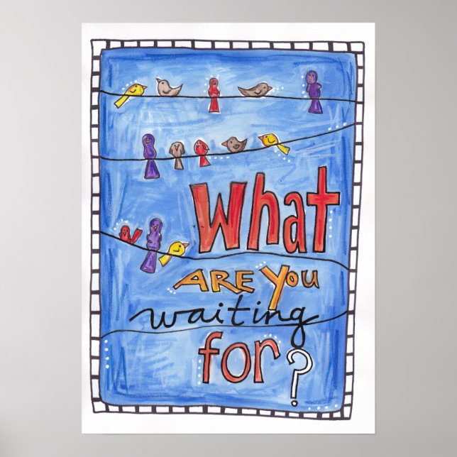 Poster Pássaros Esperando (Frente)