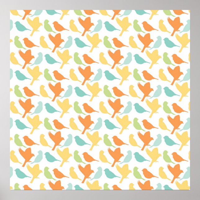 Poster Pássaros Felizes (Frente)