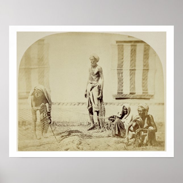 Poster Pássaros, Hindus de Baixa Casta em Delhi, 19ª cen (Frente)