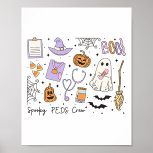 Poster Pássaros Loucos Tripulantes do Halloween Pumpkin H
