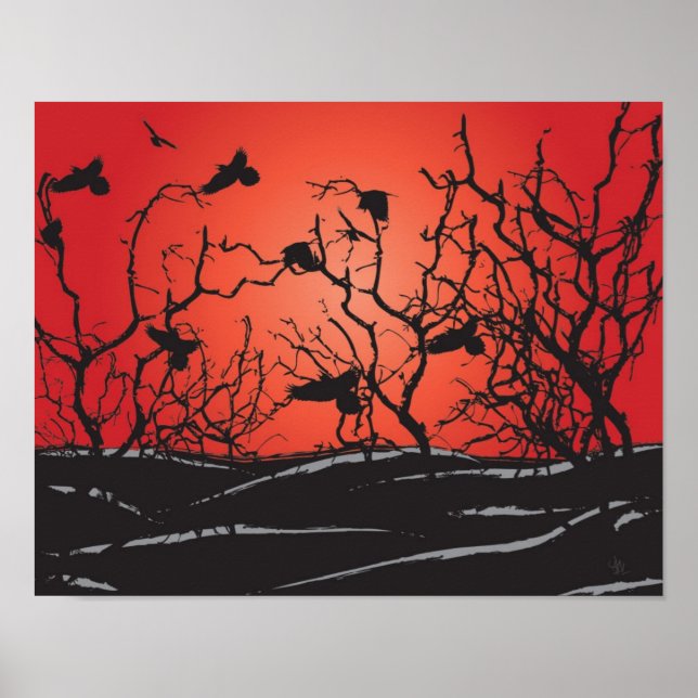 Poster Pássaros negros (Frente)