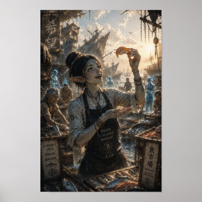 Poster Passatempos / Chef de Sushi / Mercado de Peixes do (Frente)