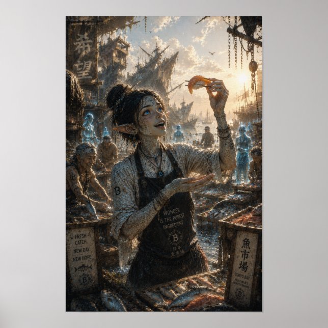 Poster Passatempos / Chef de Sushi / Mercado de Peixes do (Frente)