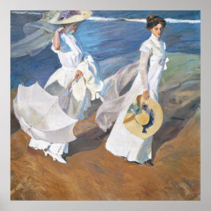 Poster Passeando ao longo da Costa Marítima, Joaquín Soro
