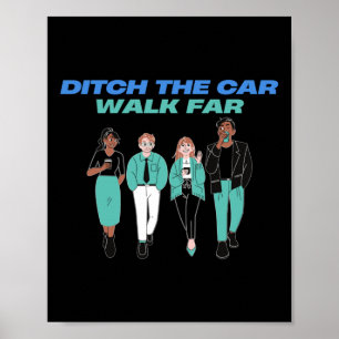 Poster Passear O Carro Longe Caminha Nacional Para O Dia