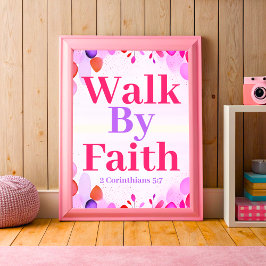 Poster Passear por Faith Boho Christian Teen Girl Wall Ar