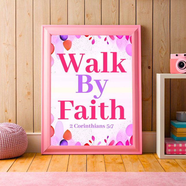 Poster Passear por Faith Boho Christian Teen Girl Wall Ar (Criador carregado)