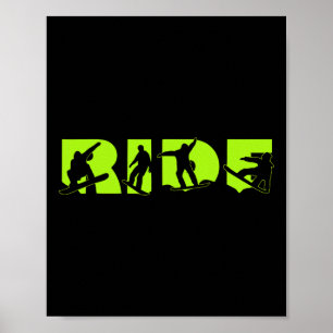 Poster Passear Snowboard Choque Green Sn