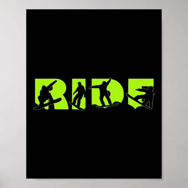 Poster Passear Snowboard Choque Green Sn (Frente)