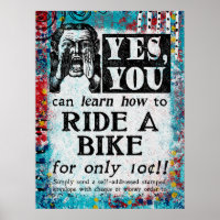 Passear Uma Bicicleta - Engraçado Anúncio Vintage