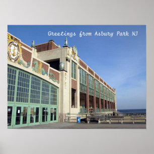 Pôster Passeio à beira mar do parque NJ de Asbury -