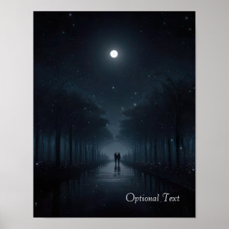 Poster Passeio à Meia-Noite Personalizável no Cartaz ao L