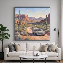Passeio Americano do Oeste - Arte em Estilo Pintor