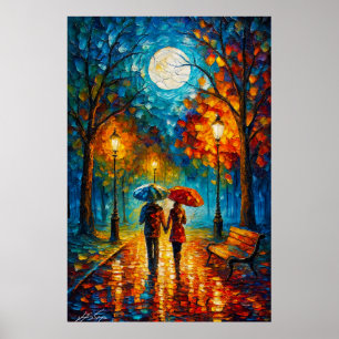 Poster Passeio ao Luar - Caminhada Romântica na Chuva