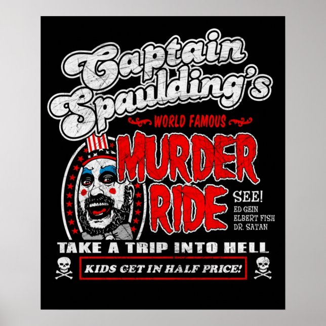 Poster Passeio de Assassinato do Capitão Spaulding (Frente)
