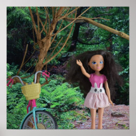 Poster Passeio de bicicleta pela floresta