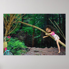 Poster Passeio de bicicleta pela floresta