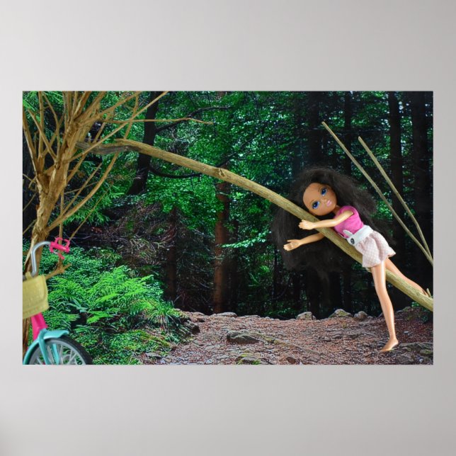 Poster Passeio de bicicleta pela floresta (Frente)