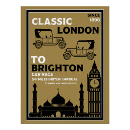 Pôster Passeio de Carros Antigos de Londres a Brighton