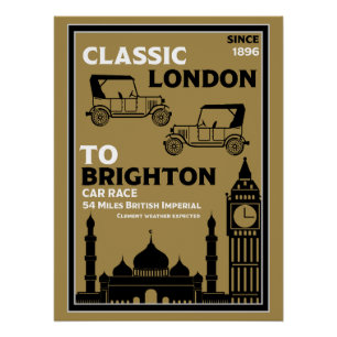 Pôster Passeio de Carros Antigos de Londres a Brighton