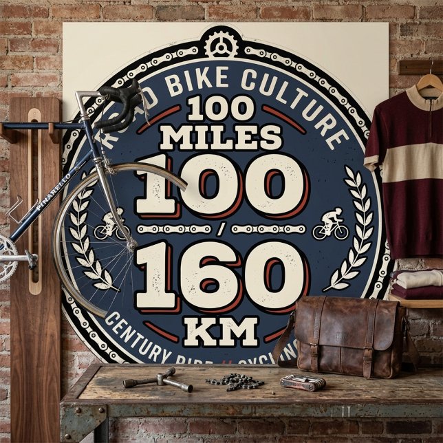 Poster Passeio de Ciclismo do Século 100 Milhas 160 KM  (Criador carregado)
