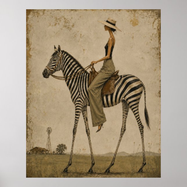 Poster Passeio de Domingo em uma Zebra (Frente)
