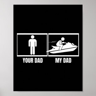 Poster Passeio de Jet Ski Seu Pai Meu Pai Filha Filho Jet