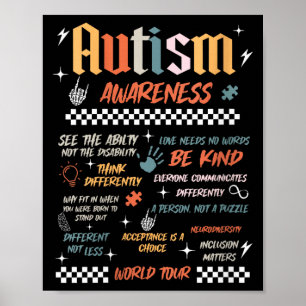 Poster Passeio mundial da conscientização sobre o autismo