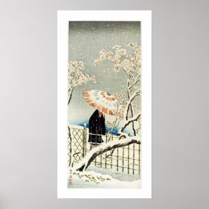 Pôster Passeio na neve Ukiyo-e