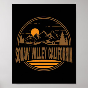 Poster Passeio pela Montanha Vintage Squaw Valley Califór
