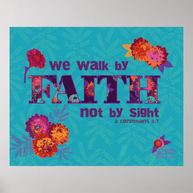 Poster Passeio por Faith boho chic floral Arte de Escritu (Frente)