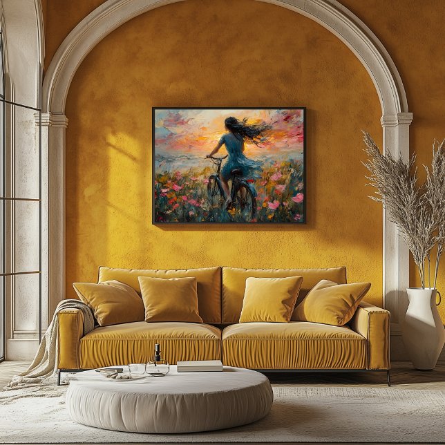 Poster Passeio Sunset Através de Campo Flor - Impressioni (Criador carregado)