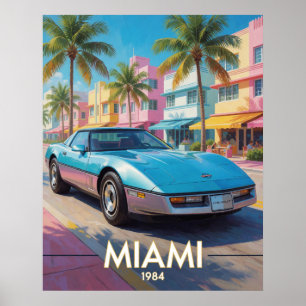 Poster Passeio Tropical pela Rua de Miami 1984 Flórida
