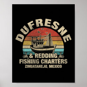 Poster Passeios de Pesca Vintage Dufresne e Redding