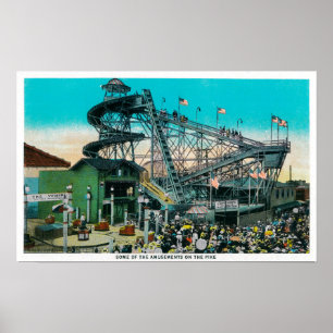 Pôster Passeios do divertimento no Pike, Long Beach