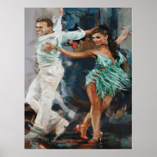 Poster Passionate Tango Embrace