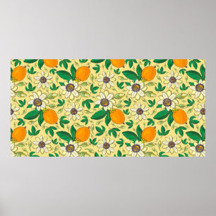 Poster Passionflower (passiflora, fruta de paixão) sobre